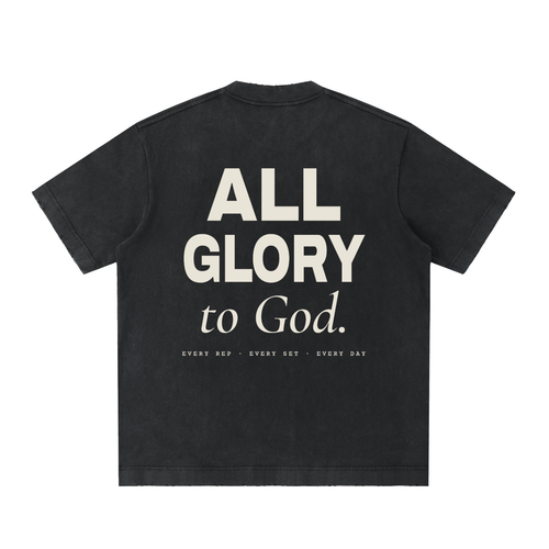All Glory to God Heavyweight Tee – Vintage Wash Black
